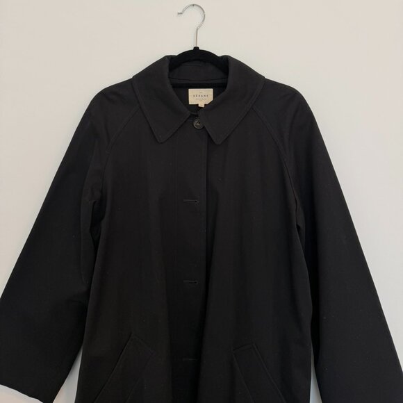 SEZANE - Clyde Coat in Black - Size M/6 (Worn 1x Time) - Picture 11 of 12